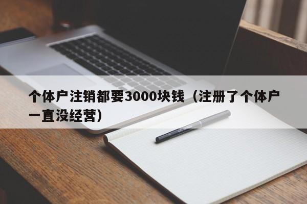 个体户注销都要3000块钱（注册了个体户一直没经营）