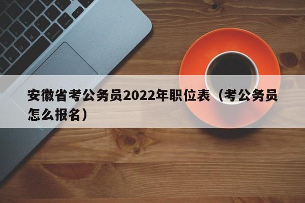 安徽省考公务员2022年职位表（考公务员怎么报名）